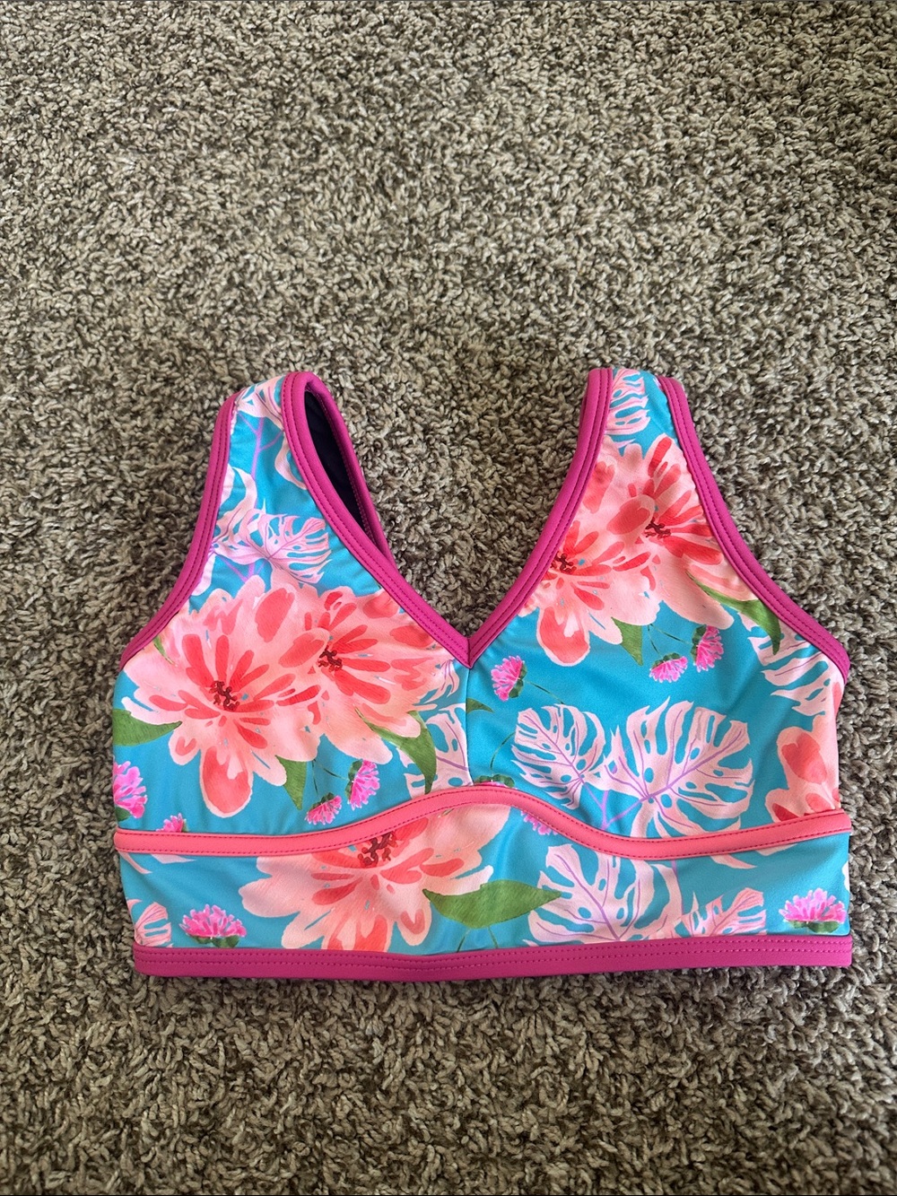 Oh La La Dance Top - Pink & Turquoise